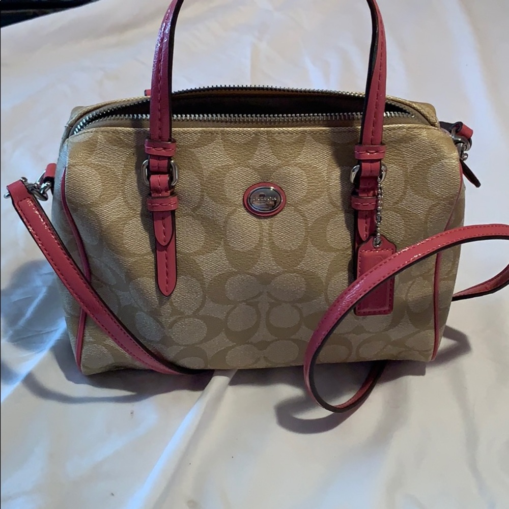 🦩COACH🦩 Leather mult Strap shoulder Crossbody